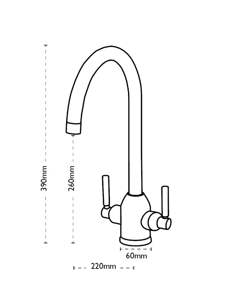 Carron Phoenix Dante Chrome Tap - Sink Tap