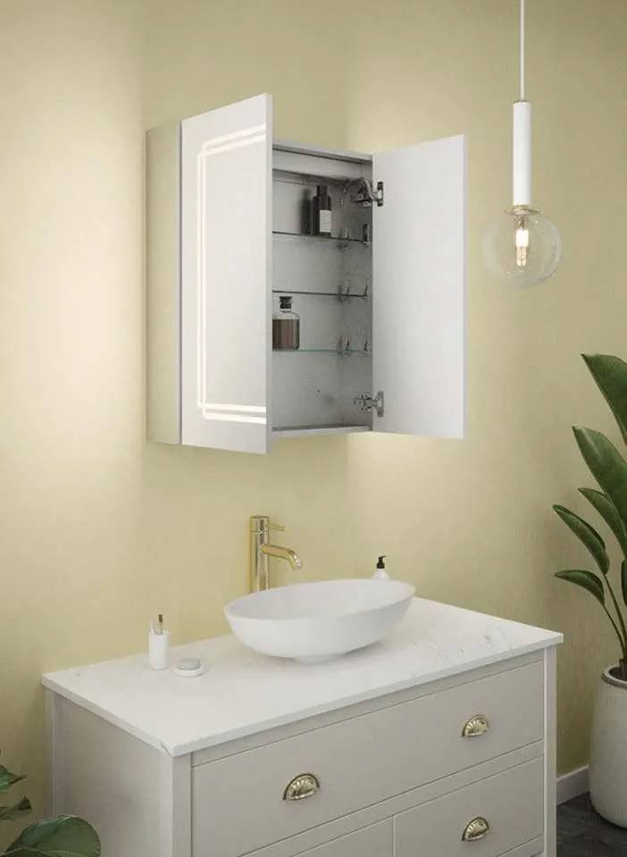 Mirror Cabinet - Calgary Illuminated CCT LED Mirror Cabinet - SY9036 - LED Mirror Cabinet with Lighting