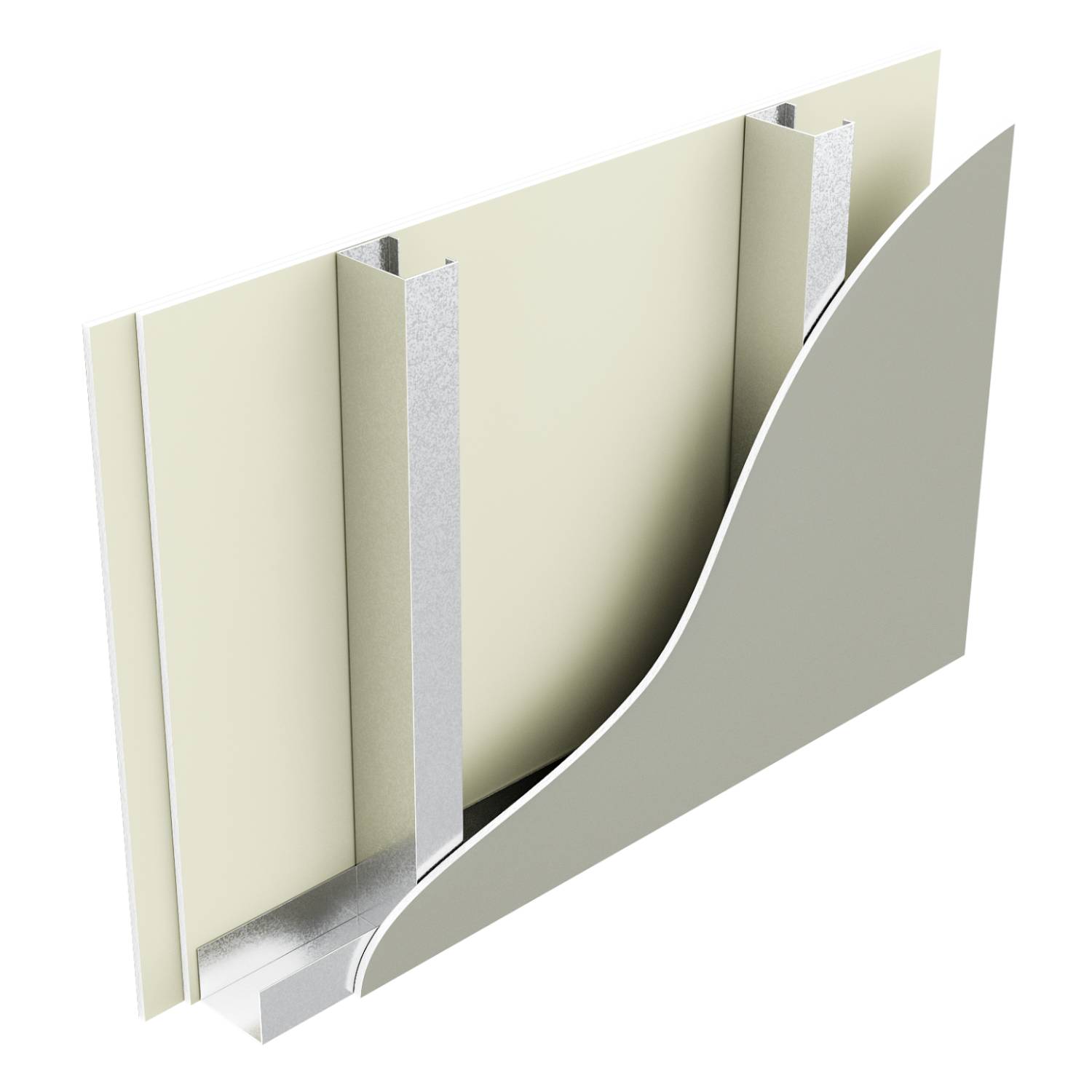 Metsec SFS infill wall with Euroform Easyboard sheathing board, British Gypsum Gyproc plasterboard