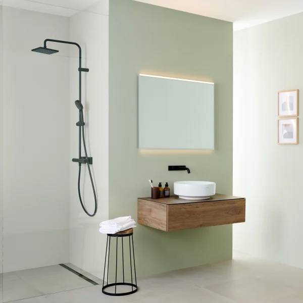Geberit Option Plus illuminated mirror with direct and indirect lighting
