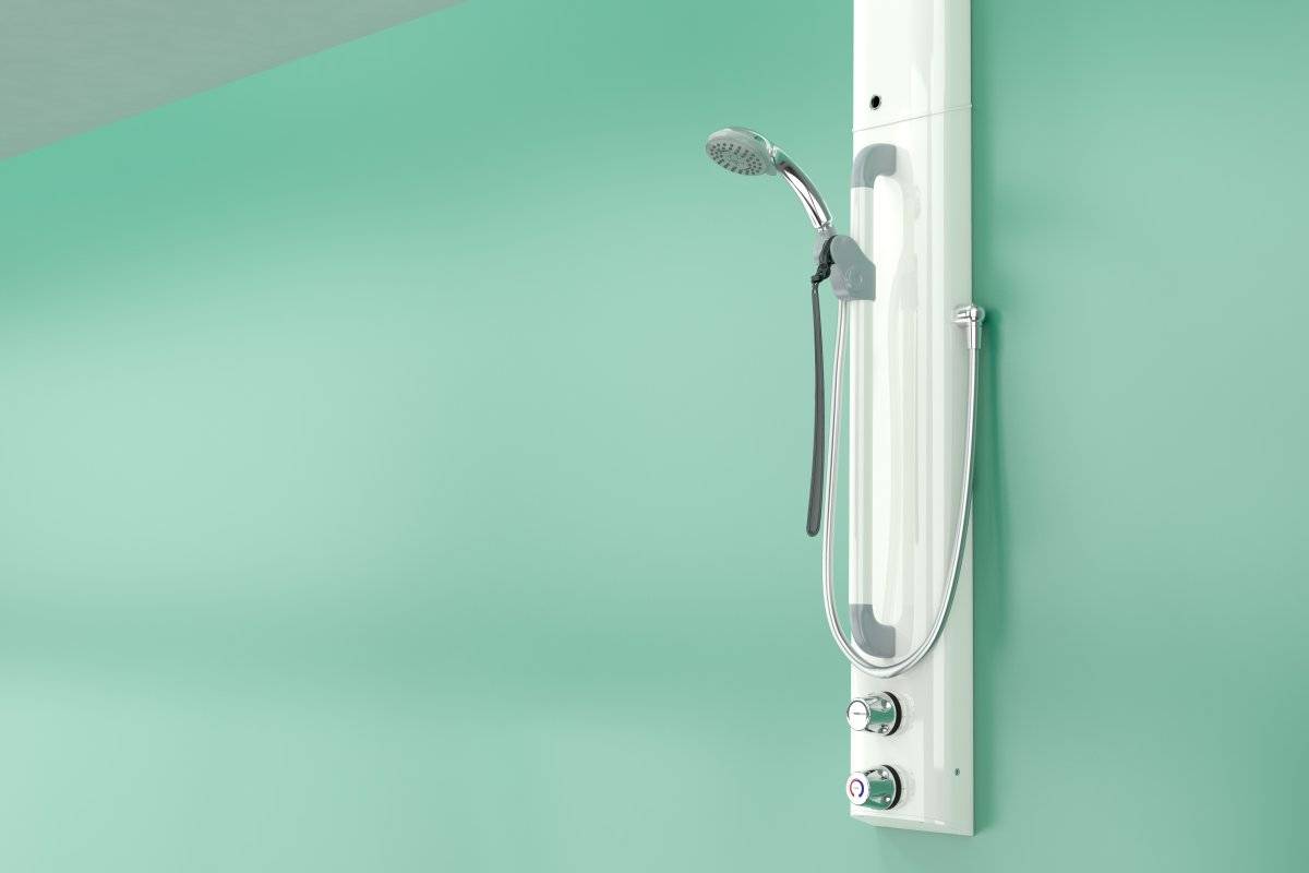 Shower Assembly with Dual Controls, Riser, Hose and Three Function Handset (incl. ILTDU) - Doc M Accessible Showers