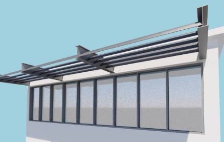 Aluminium Brise Soleil - Solar Shading: Shadex 400 Single Blade - Brise Soleil