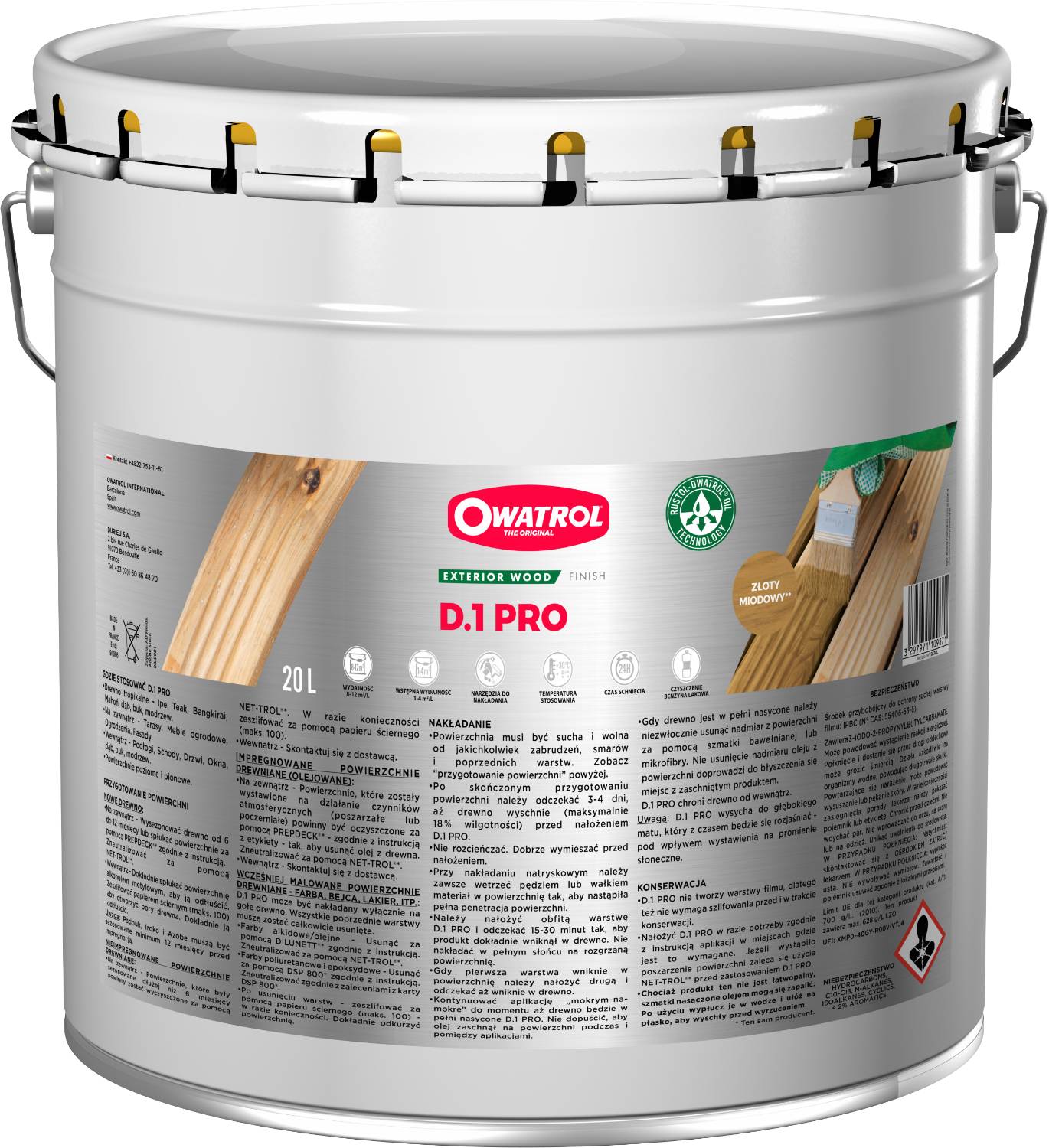 D1 Pro, Hardwood Saturating Oil