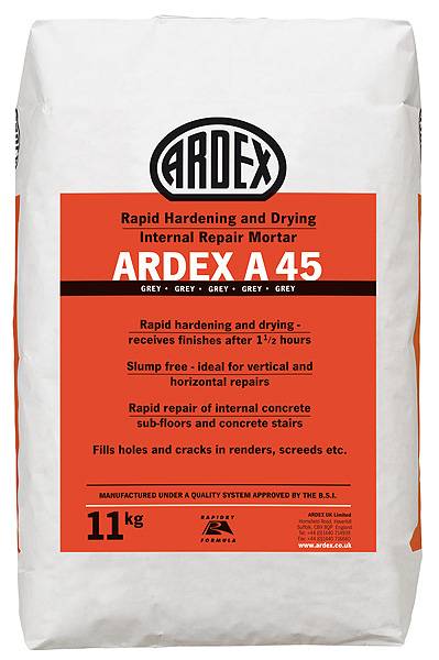 ARDEX ARDURAPID A 45 Rapid Drying Internal Repair Mortar