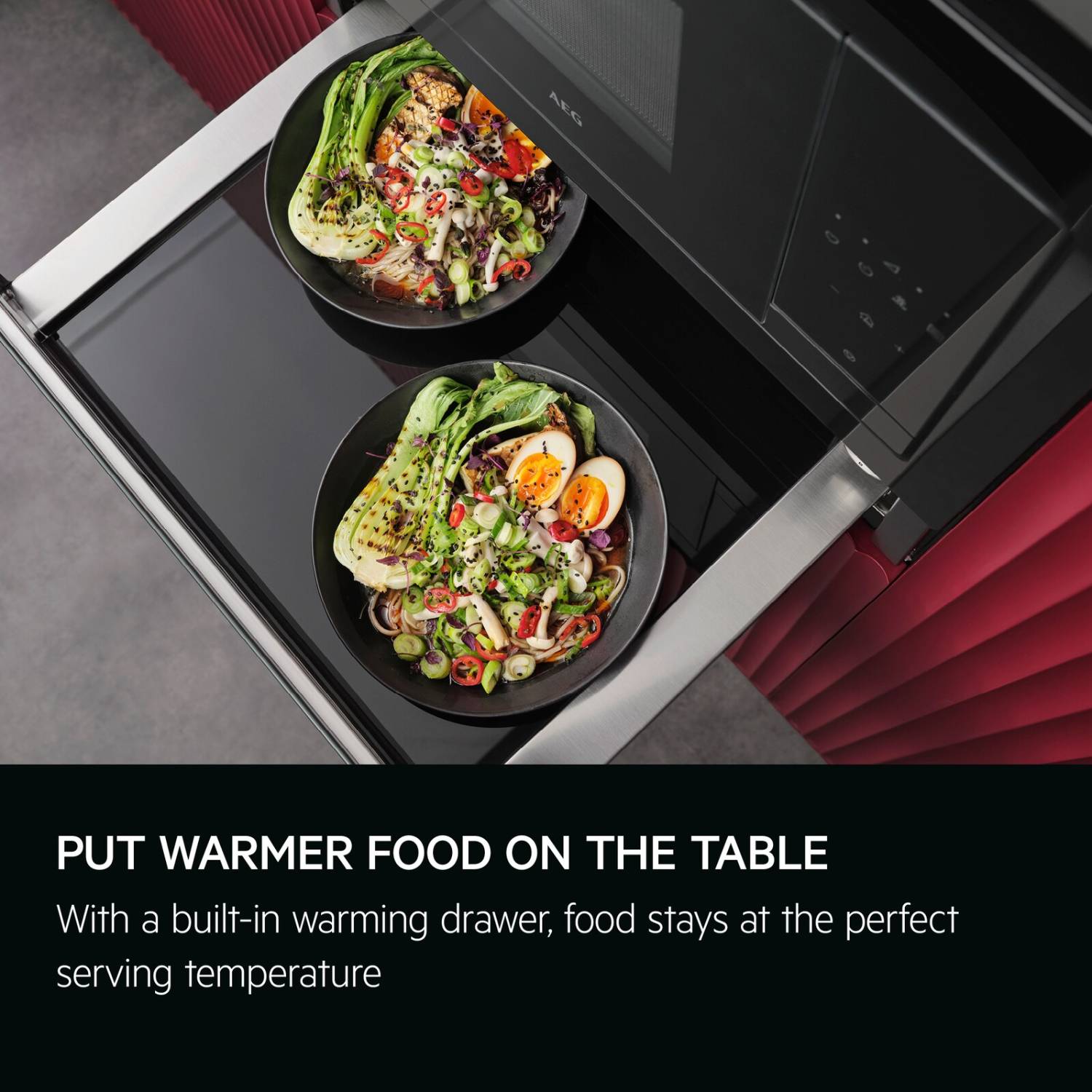 AEG BUILT-IN DRAWER BLACK - Warming Drawer