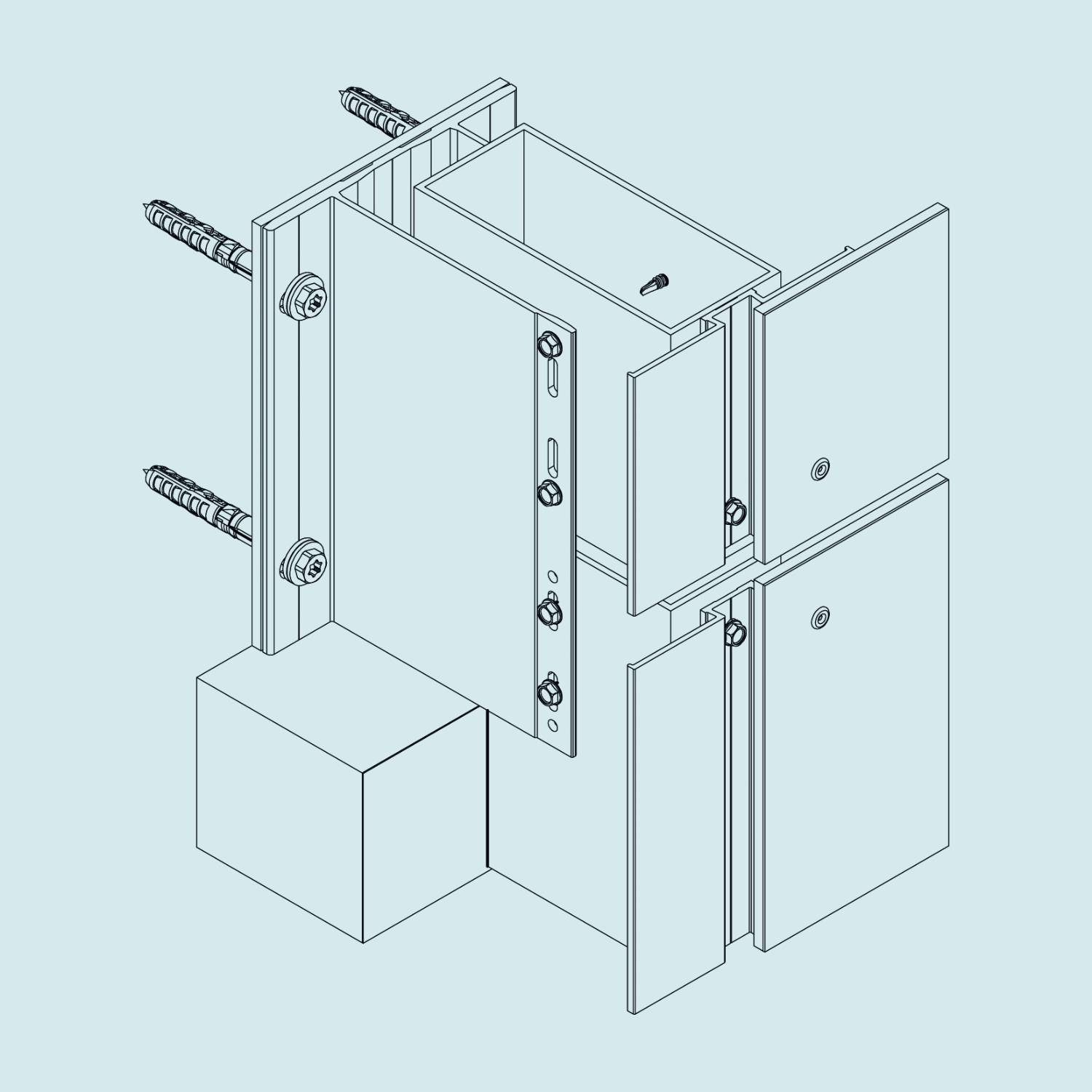 Allface F3 - Cladding Support Frame - Rainscreen support system