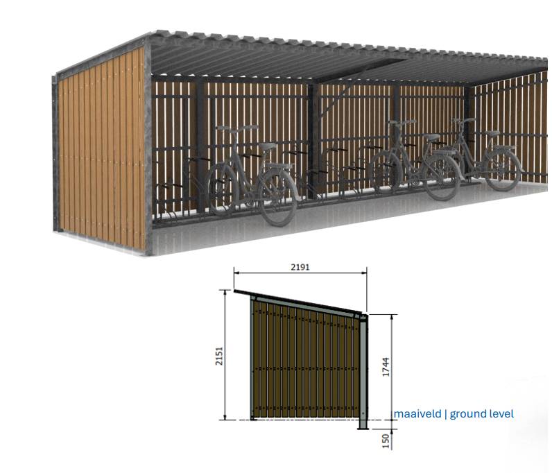 FalcoLempo Bike Shelter Range - Hardwood Cycle Shelter Range