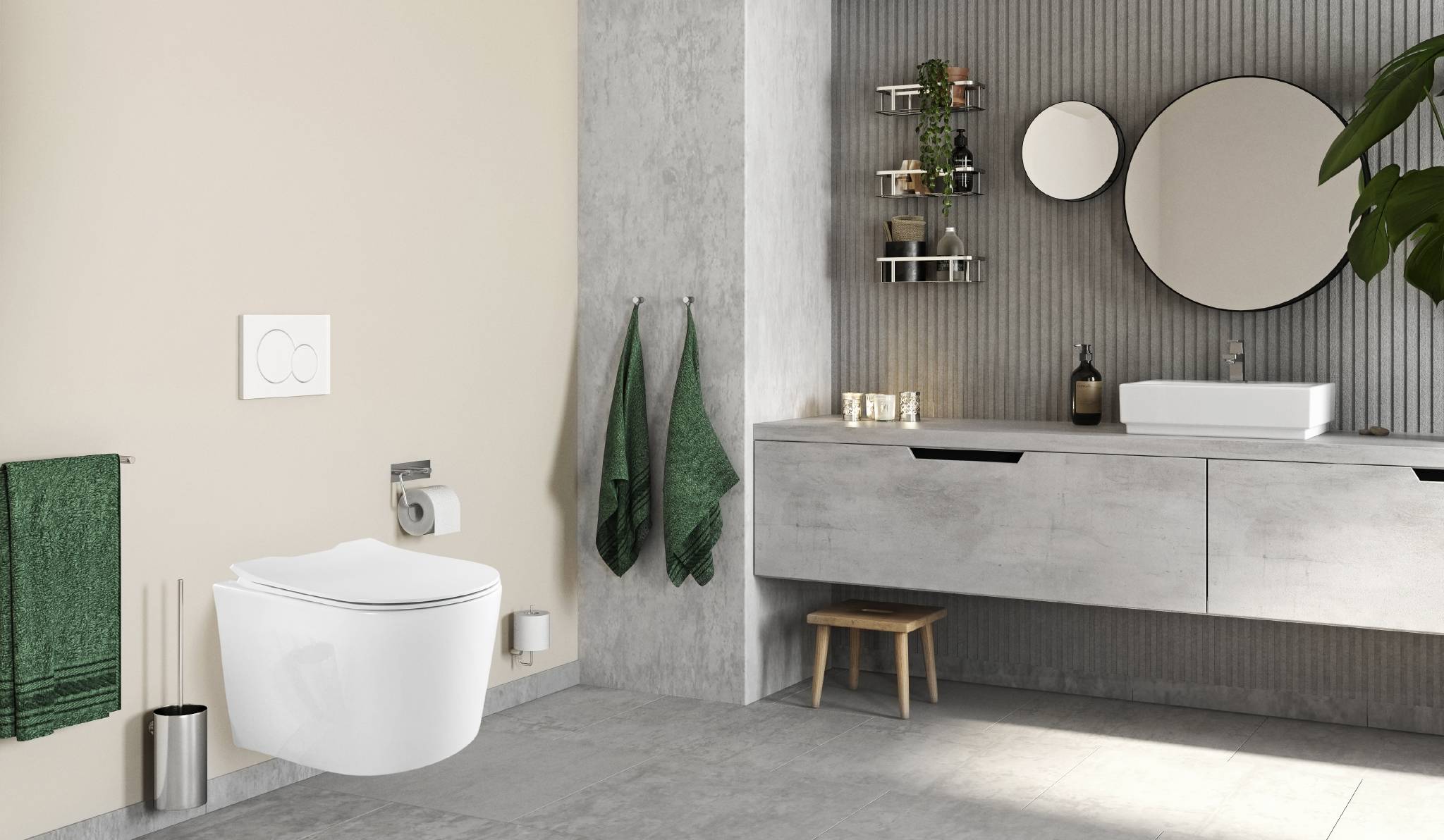 Wallhung toilet and toilet seat pack. Pressalit Trend Combi Pack with Projecta D Solid Pro soft close seat, antibacterial, white. Pan includes flow reducer.