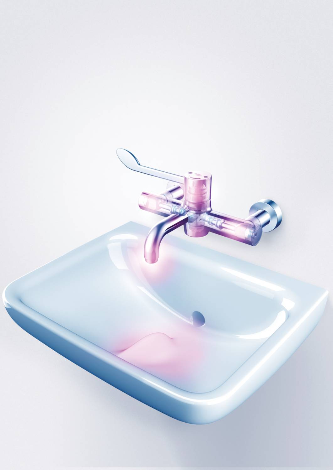 HBN 00-10 HTM64 (LB H M) Contour 21+ 50cm Back Outlet Washbasin - Washbasin