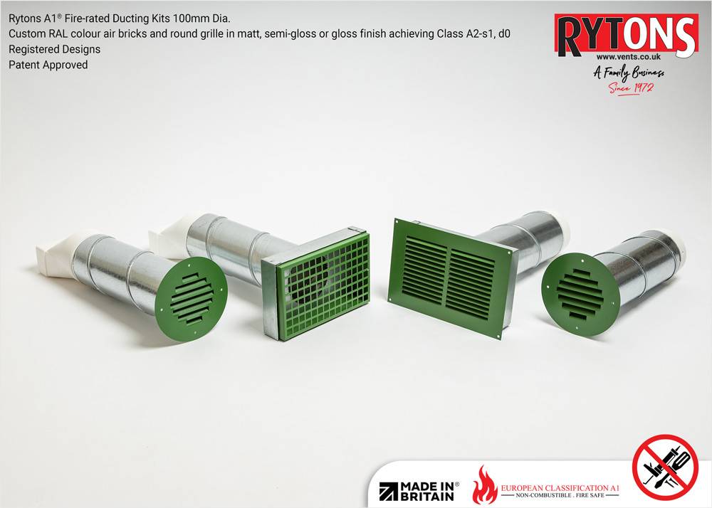 Rytons A1® Fire-rated 100 mm Dia. Ducting Kits