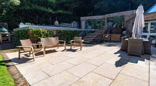 La Roche Acid Etched Limestone - External paving