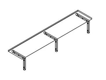 Medium Duty Wall Mounted Fixed Shelving