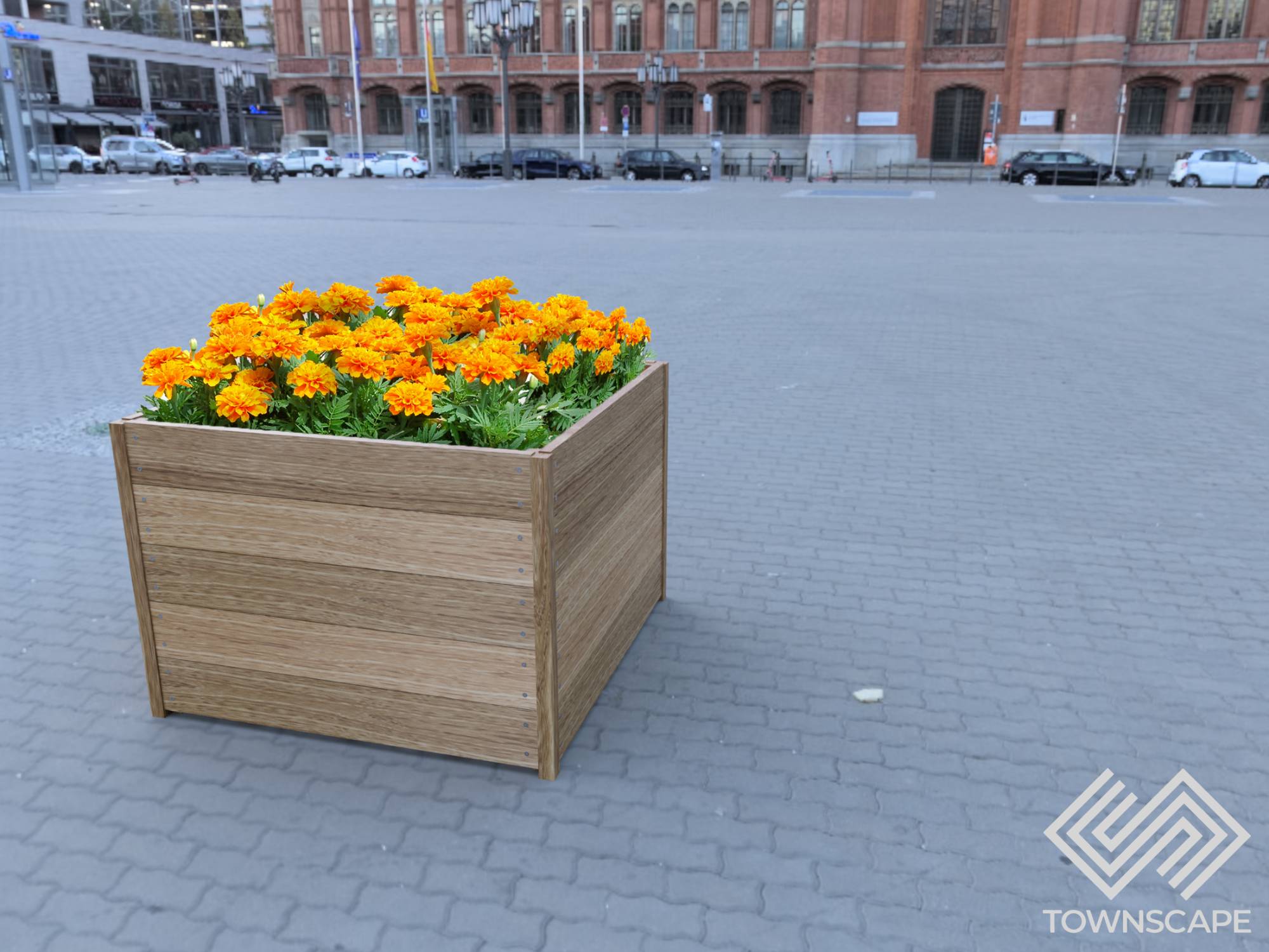 Townscape Timber Planter Economy Trafford