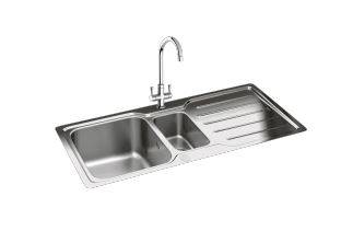 Carron Phoenix Adelphi REV Bowl Stainless Steel Sink - Flush Fit Kitchen Sink