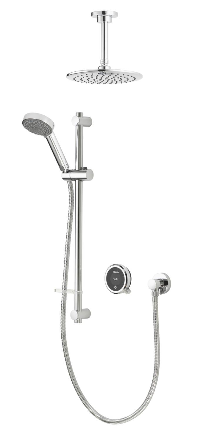 Quartz Touch Smart Divert Concealed Shower With Adjustable And Fixed Ceiling Heads