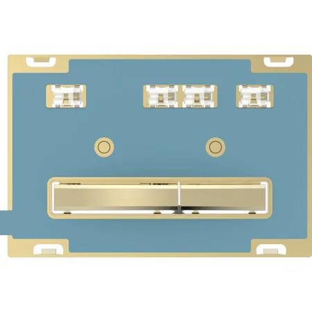 Geberit Sigma50 Flush Plate For Dual Flush, Square, Metal Colour Brass-Coloured