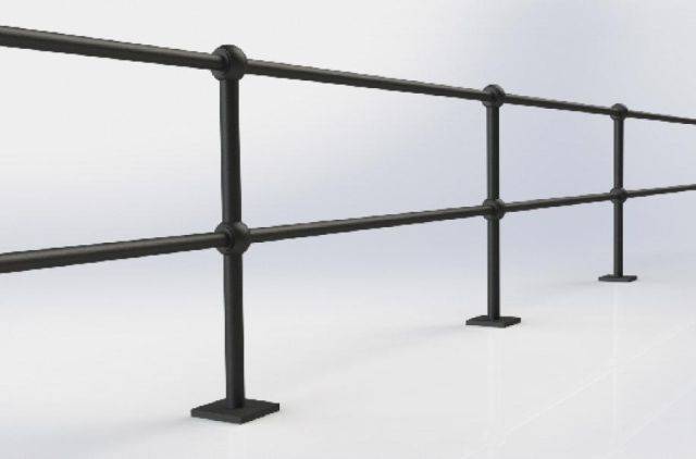 ASF Buckden 2 Rail Cast Iron Post and Rail System