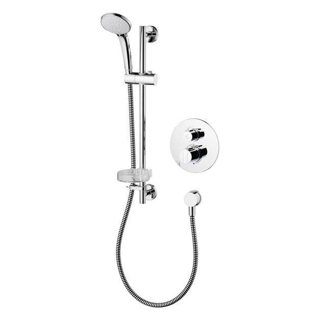 Concept Easybox Slim Shower Built-in Pack, Round Faceplate