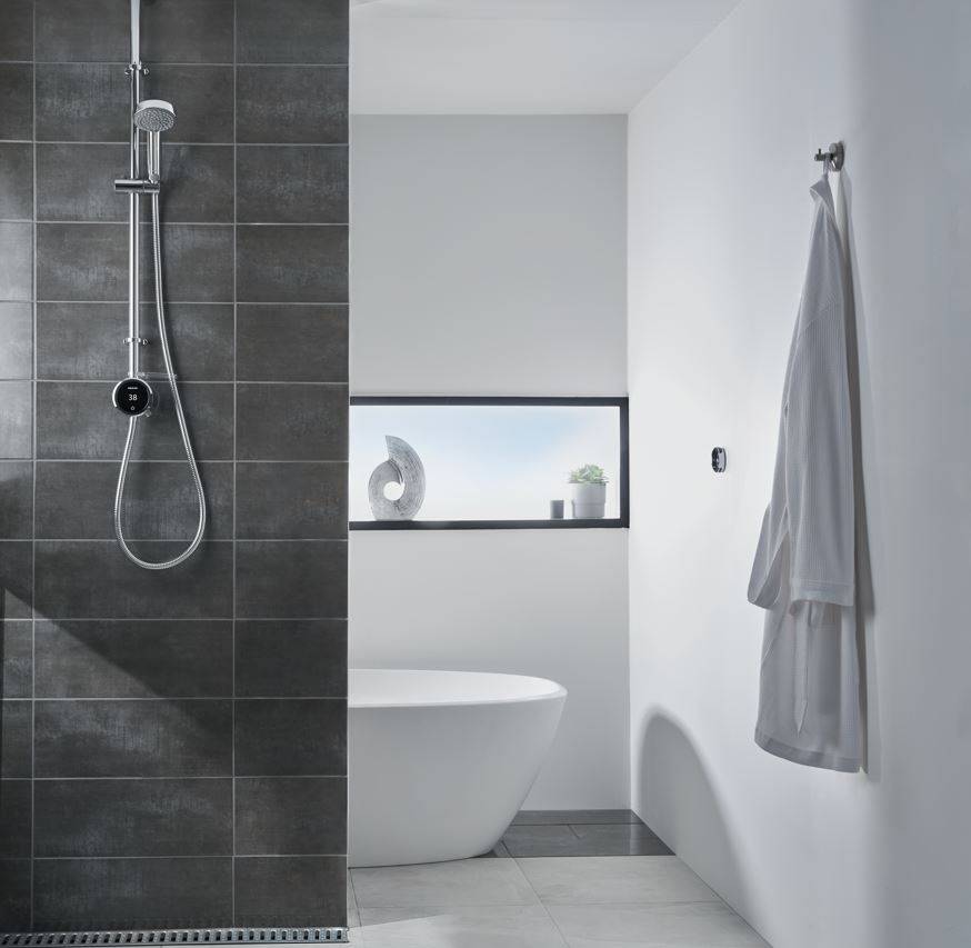 Quartz Touch Smart Exposed Shower With Adjustable Head