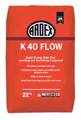 Ardex K 40 Rapid Drying High Flow Levelling And Smoothing Compound - Very smooth self levelling compound