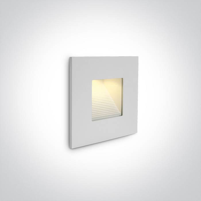 1W Indoor and Outdoor Recessed Wall IP44 LED Light for Step and Corridor 3000K  68006N/W 