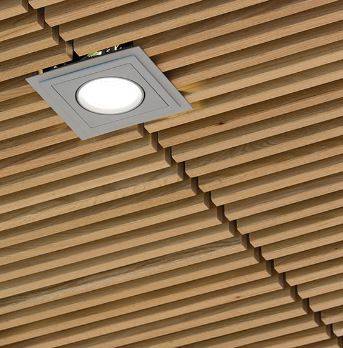 Interior Wood Grill Ceilings - Wood grill ceiling system