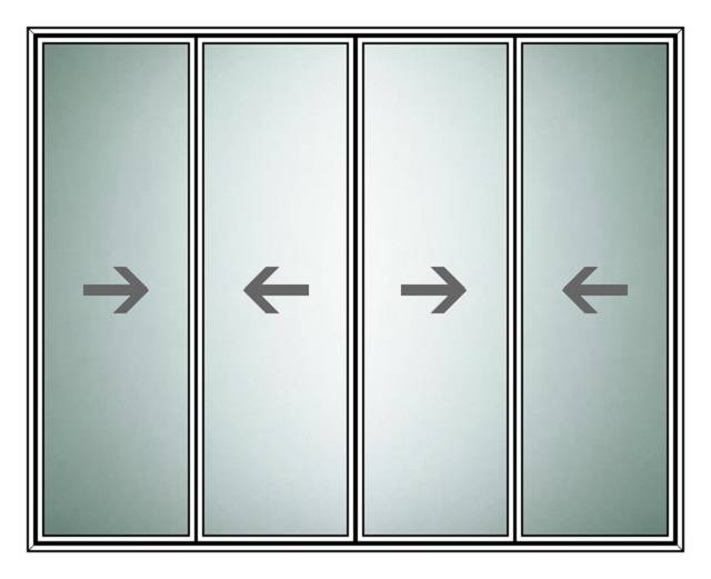Secondary Glazing Horizontal Slider C11 Four Panel