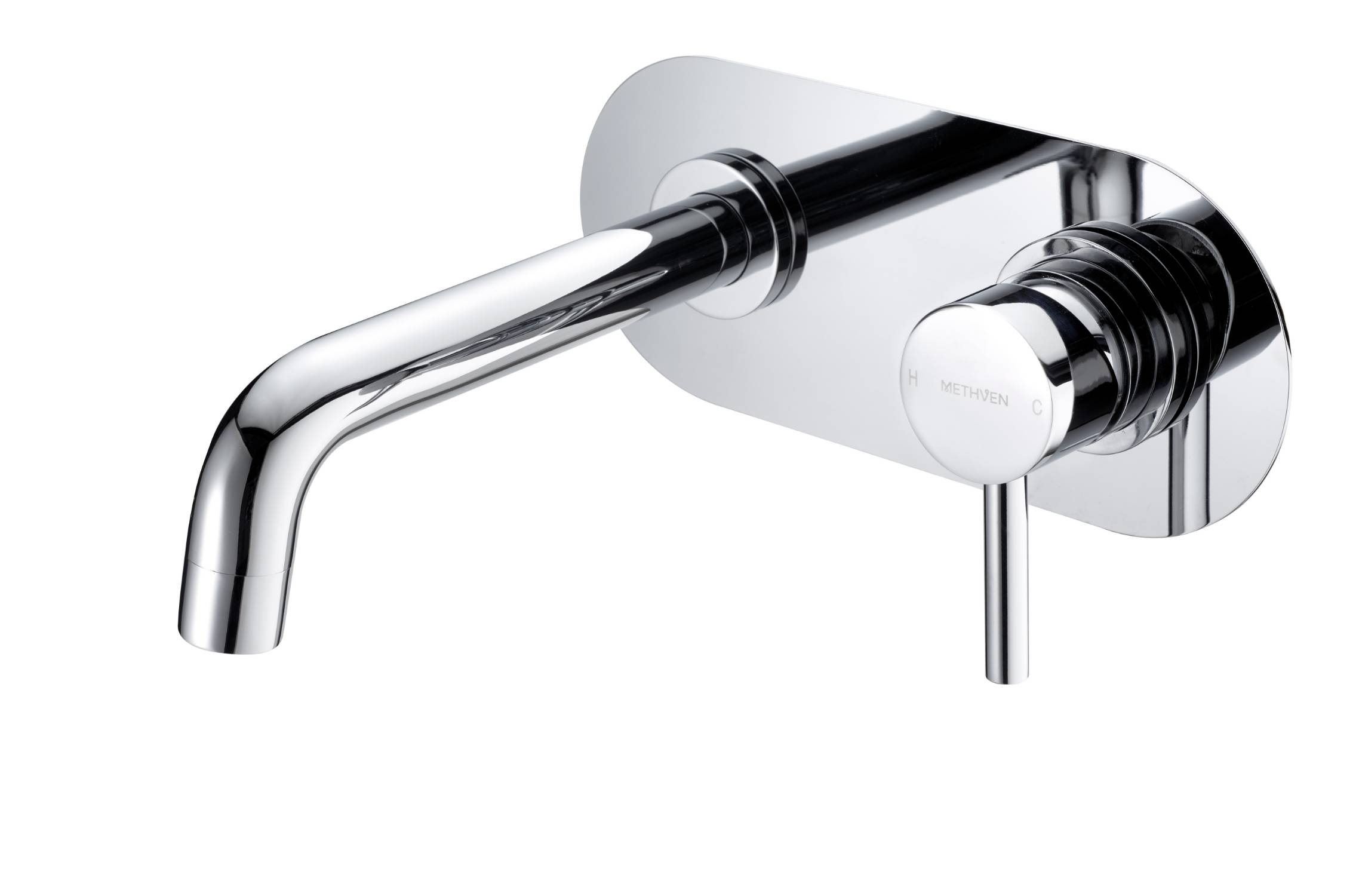 Motu Wall Mounted Basin Mixer 180 mm with Backplate