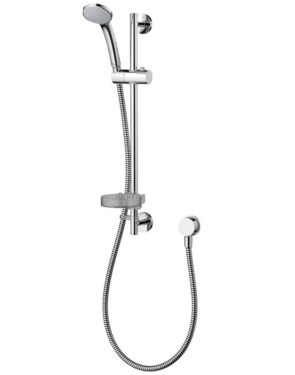 Idealrain S1 Shower Kit - Single Function Handspray Rail Hose & Soap Dish