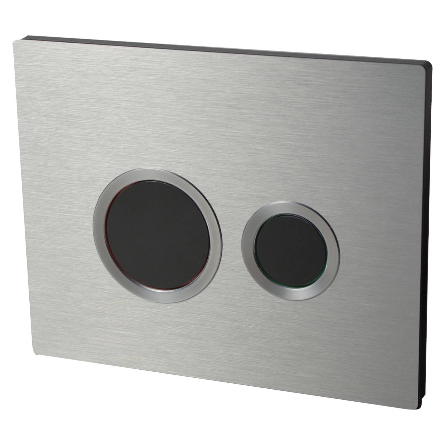 BRUSHED ALUMINIUM HOOPS PUSHPLATE  - WC Flush Plate