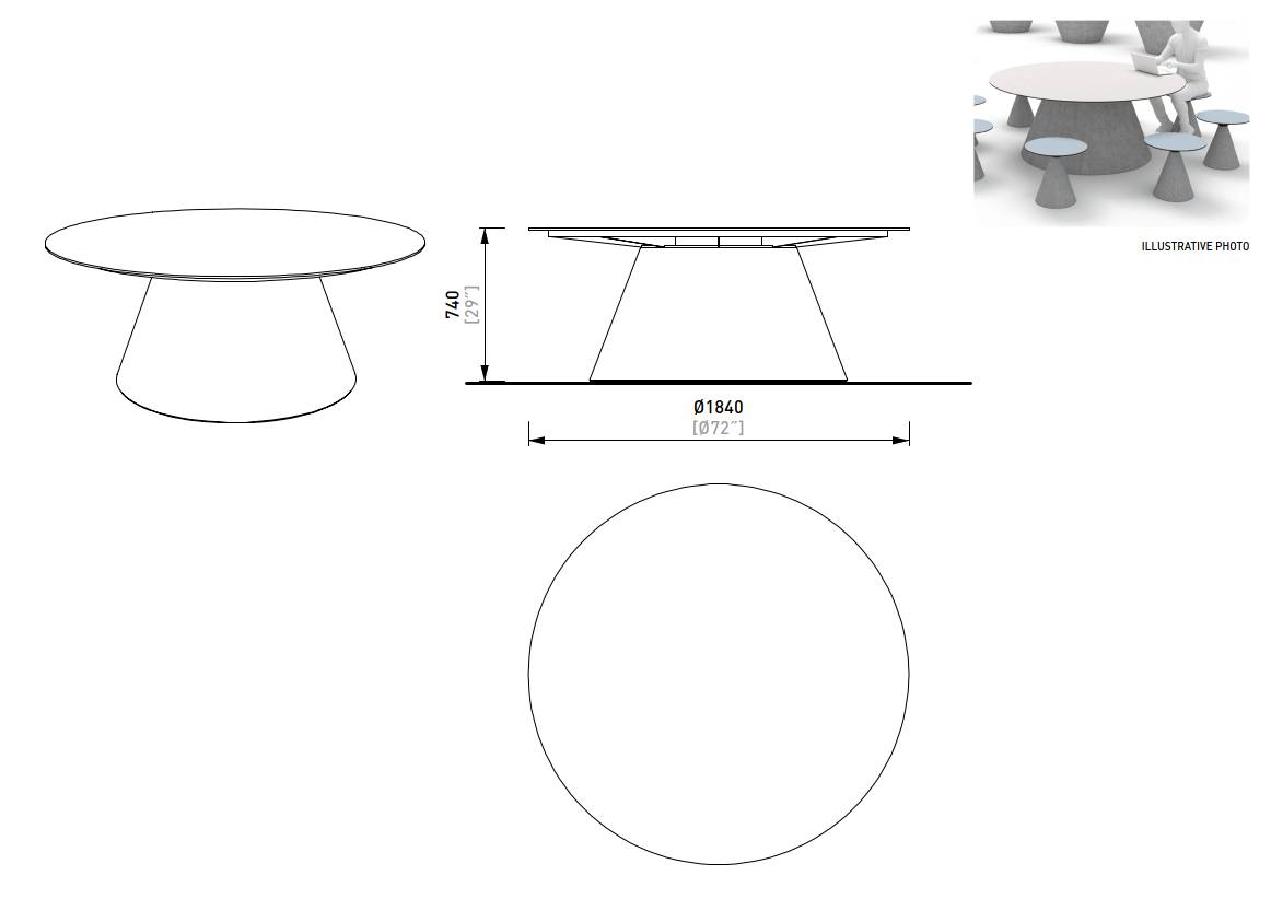 Conics Table - Outdoor Tables