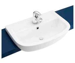 Atlas Geo 55 cm Semi Recessed Washbasin 