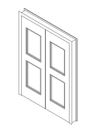 Internal Double Door, Vision Panel Style VP05