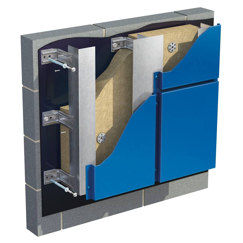 Spidi Max rainscreen cladding subframe system - Facade support helping hand brackets