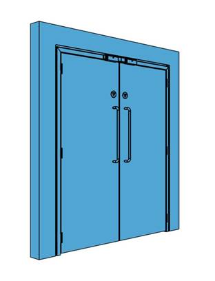 Double Metal Access Control Door