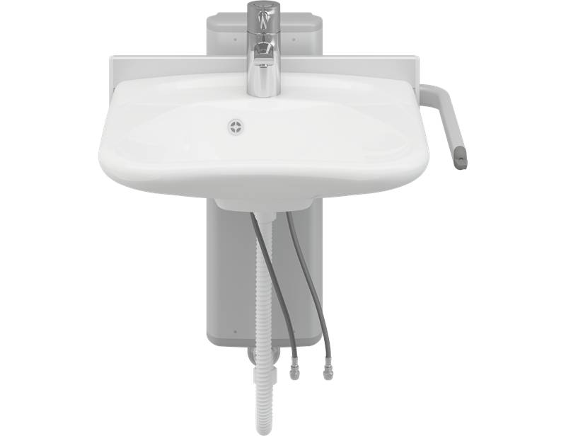 Adjustable height powered Plus bathroom basin. Complete package PKG-0001