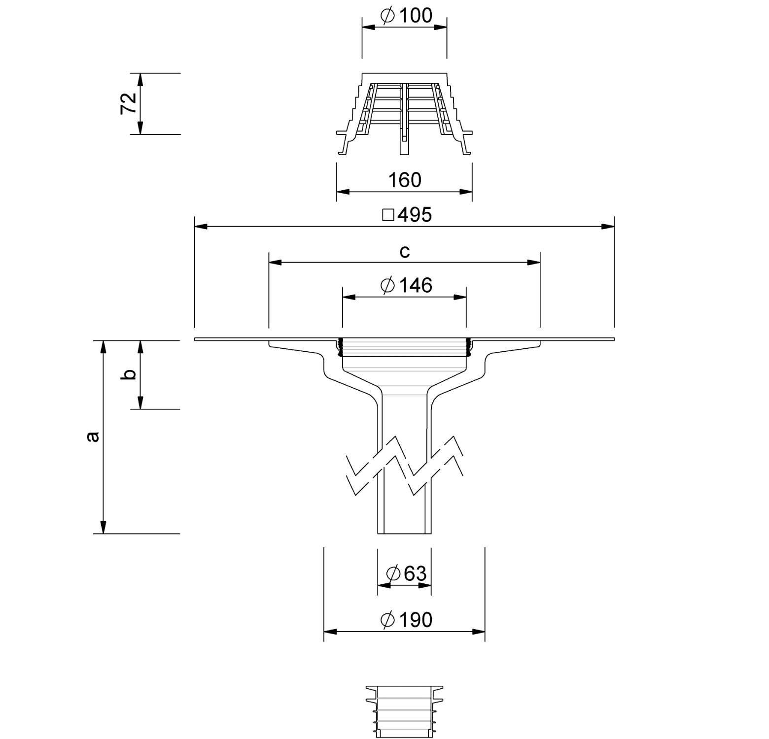 SitaSani® Refurbishment Outlet - Thermally Insulated Roof Outlet