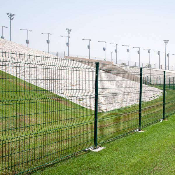 Nylofor City + Nylofor-Twilfix Posts With Fixators - Metal mesh fence panel