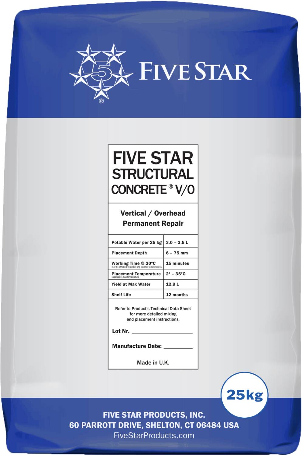 Five Star Structural Concrete® V/O - Concrete Repair Material