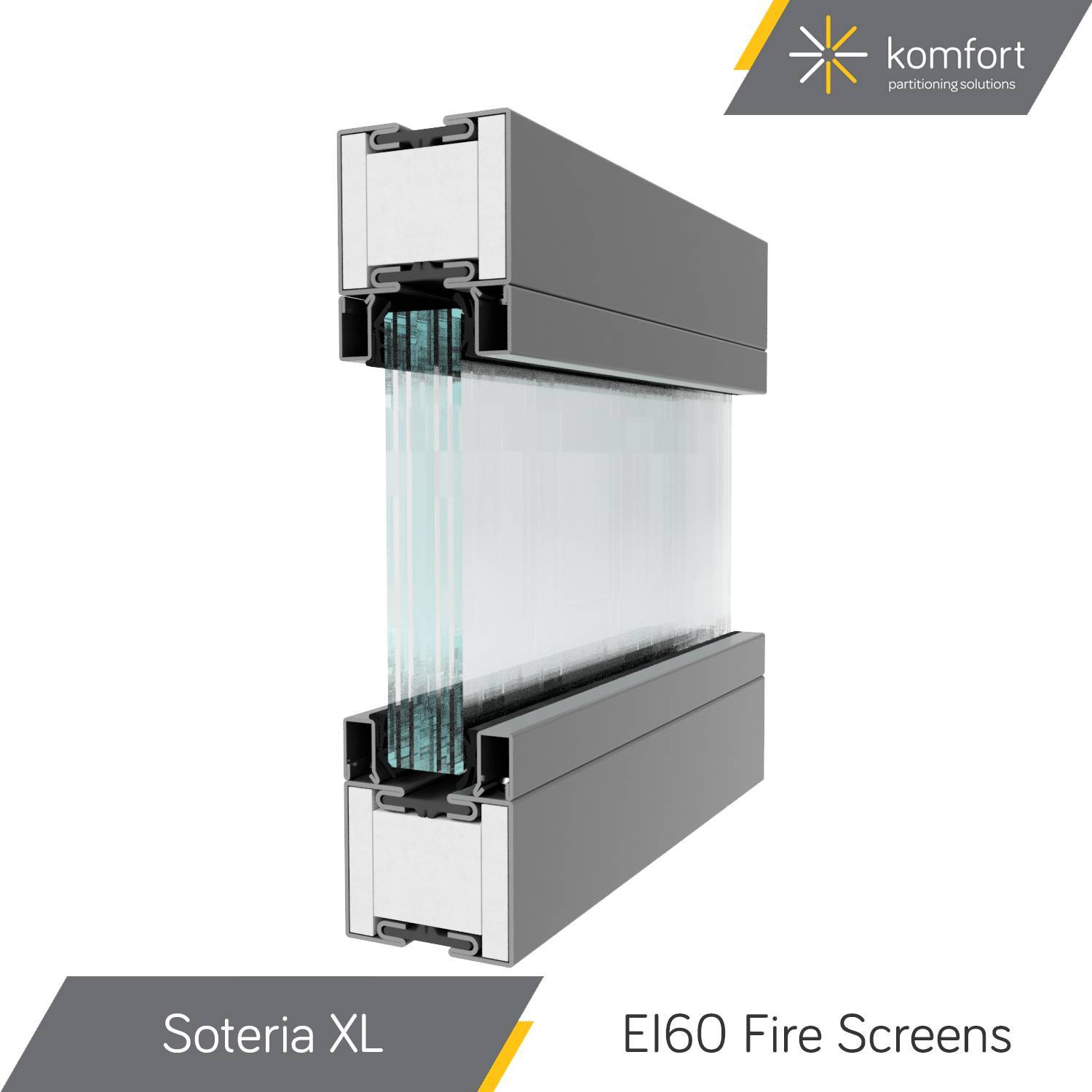 Komfort | Soteria XL | EI Fire Rated Partitioning Glazing and Doors - Glass Fire Screens 