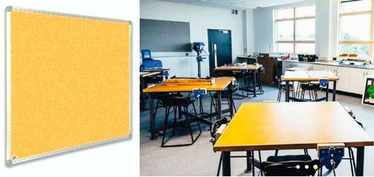 Sundeala Eco Friendly Fire Rated Noticeboard  Aluminium Framed with Fabric Finish