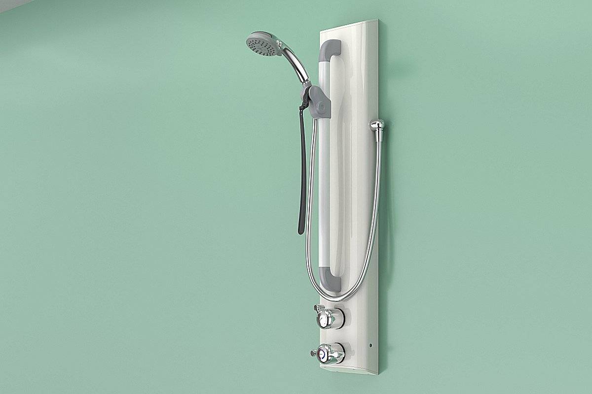 Shower Assembly with Dual Controls, Riser, Hose and Three Function Handset (excl. ILTDU) -  Doc M Accessible Showers