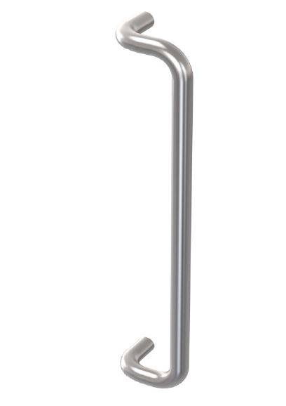 HUKP-0101-61 - Cranked Pull Handle Stainless Steel - Door handle 