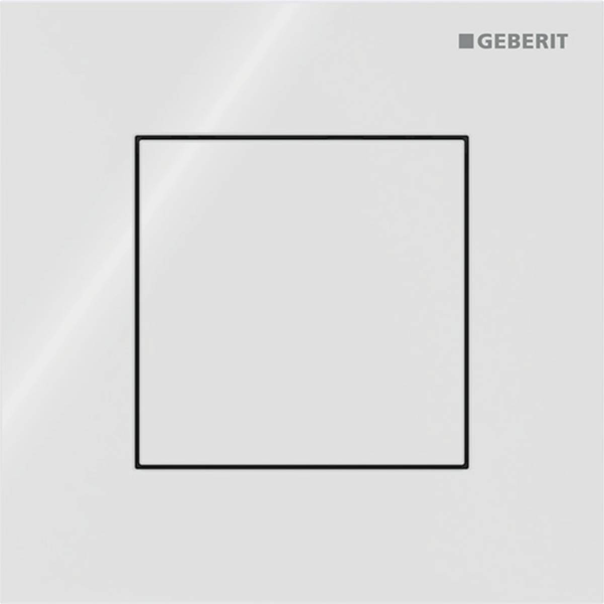 Geberit urinal flush control with pneumatic flush actuation, Type 40 flush plate, square