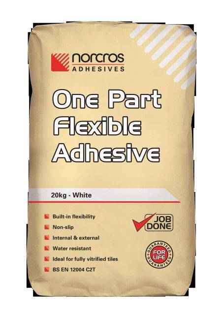 One Part Flexible White Adhesive - Flexible cementitious tile adhesive