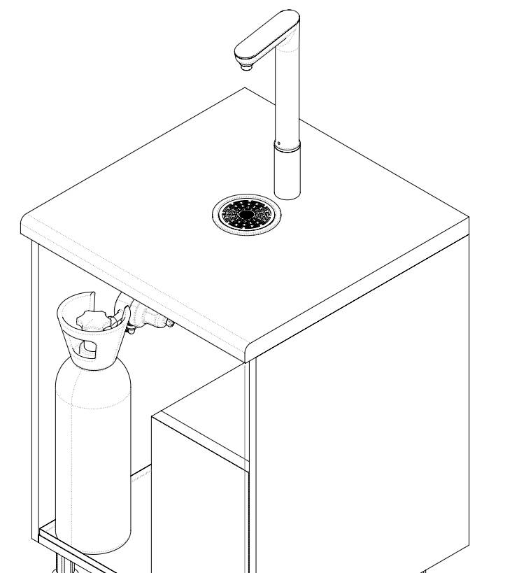 Aqua illi - Chilled & Sparkling (CS) Water Tap - Fully Integrated Water Tap System