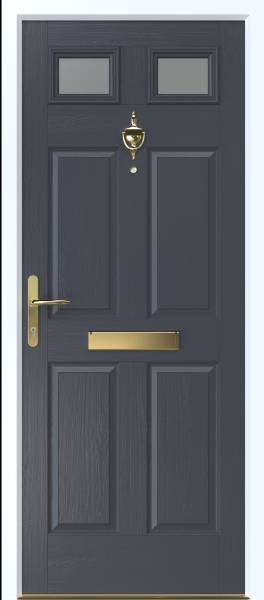 4 Panel 2 Square - Fire and Security Doorset (Open In)
