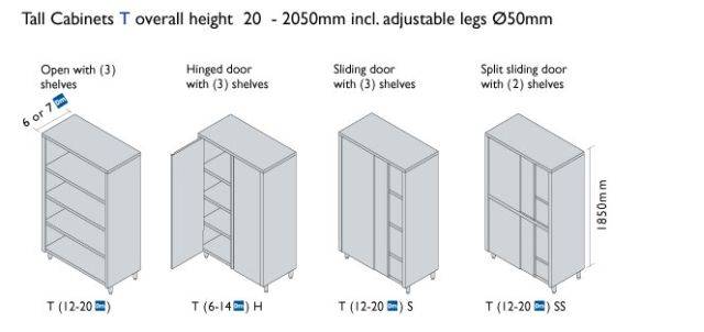 Decimetric® Tall Cabinets - Modular Stainless Steel System