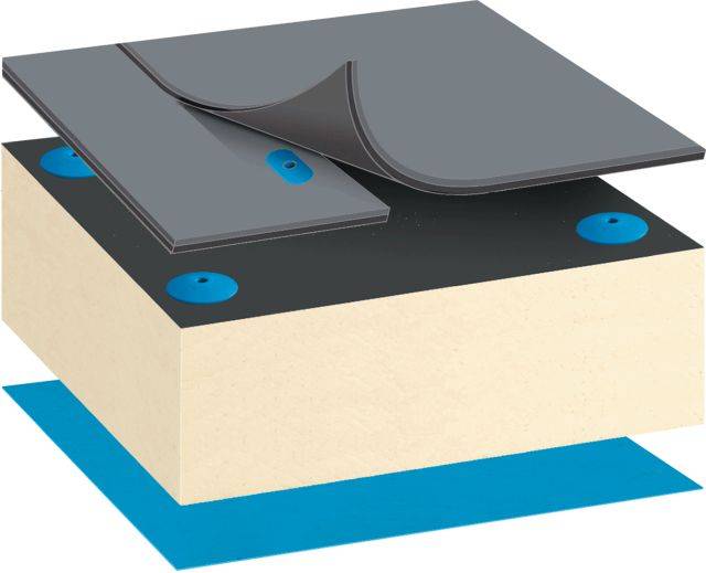Bauder Single Ply Thermofol Warm Roof Membrane System Mechanically Fixed