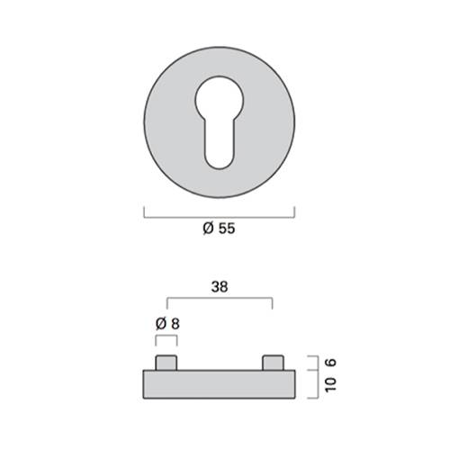 Cylinder Escutcheon - 502.ER.RI.PZ